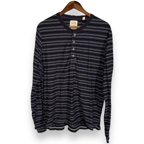 Billy Reid Black & White 3 Button Henley Shirt Size XL - Picture 1 of 8